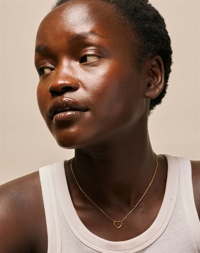 Enamel Copenhagen - Organic Heart Halskæde - Guldfarvet